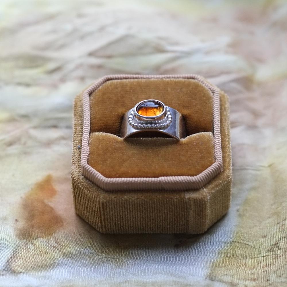 Zilveren citrien ring - Afbeelding 2