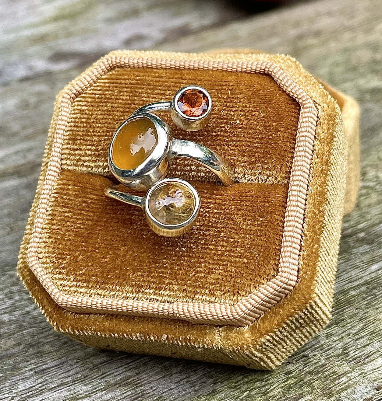 Ring met 3 edelstenen - Afbeelding 8
