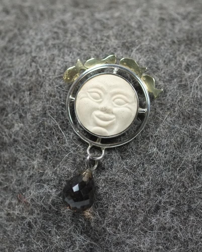 Moonface pin / broche - Afbeelding 7