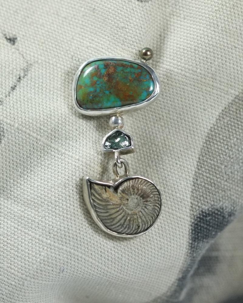 Broche met fossiel - Afbeelding 2