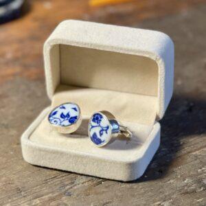 Manchetknopen met porselein