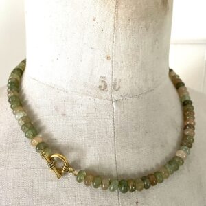 kralen ketting met mos gaat edelstenen 52cm