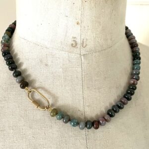 kralen ketting met agaat edelstenen 52cm