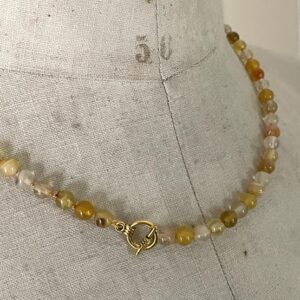 kralen ketting geknoopt herfst kleuren